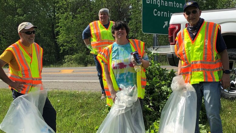 Kiwanis Club of Owego performs highway cleanup