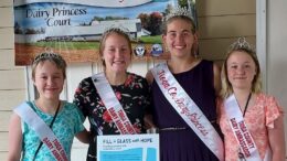 Tioga County Dairy Princess Court attends the Candor’s Farmers Market