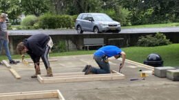 OFA students construct storage shed at Roberson Museum