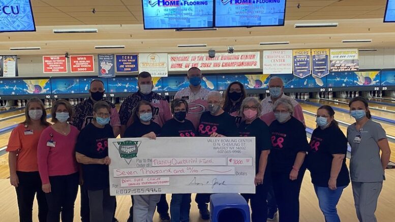 Valley Bowling Center donates $7,000 to Nancy Quattrini Fund  