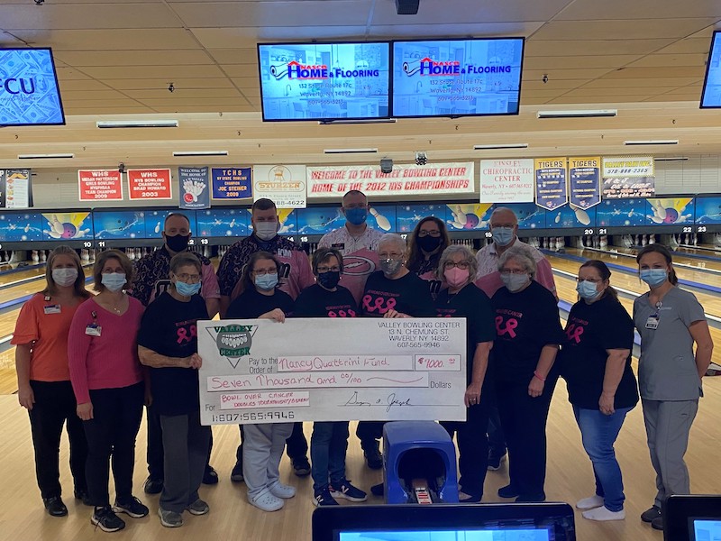 Valley Bowling Center donates $7,000 to Nancy Quattrini Fund