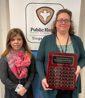Tioga County Public Health announces Employee of the Fourth Quarter 