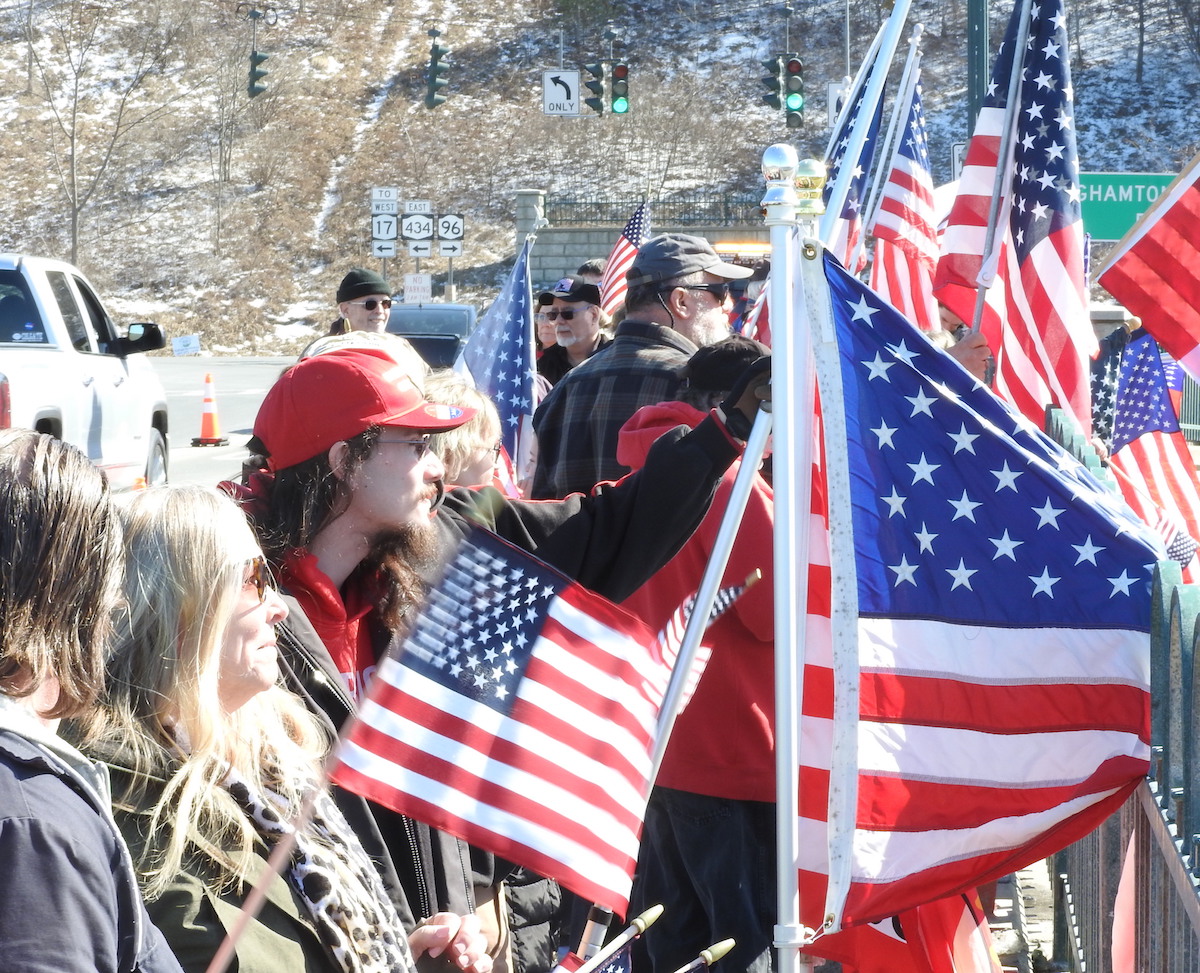 ‘People’s Convoy’ participants roll through Owego