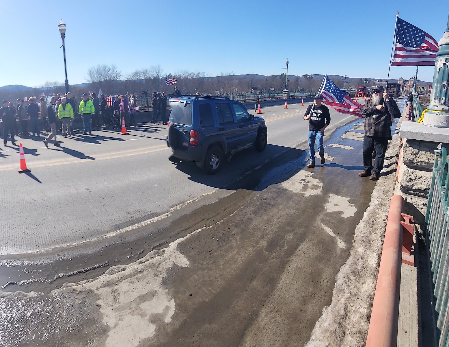 ‘People’s Convoy’ participants roll through Owego