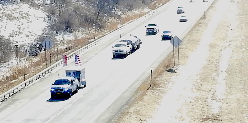 ‘People’s Convoy’ participants roll through Owego