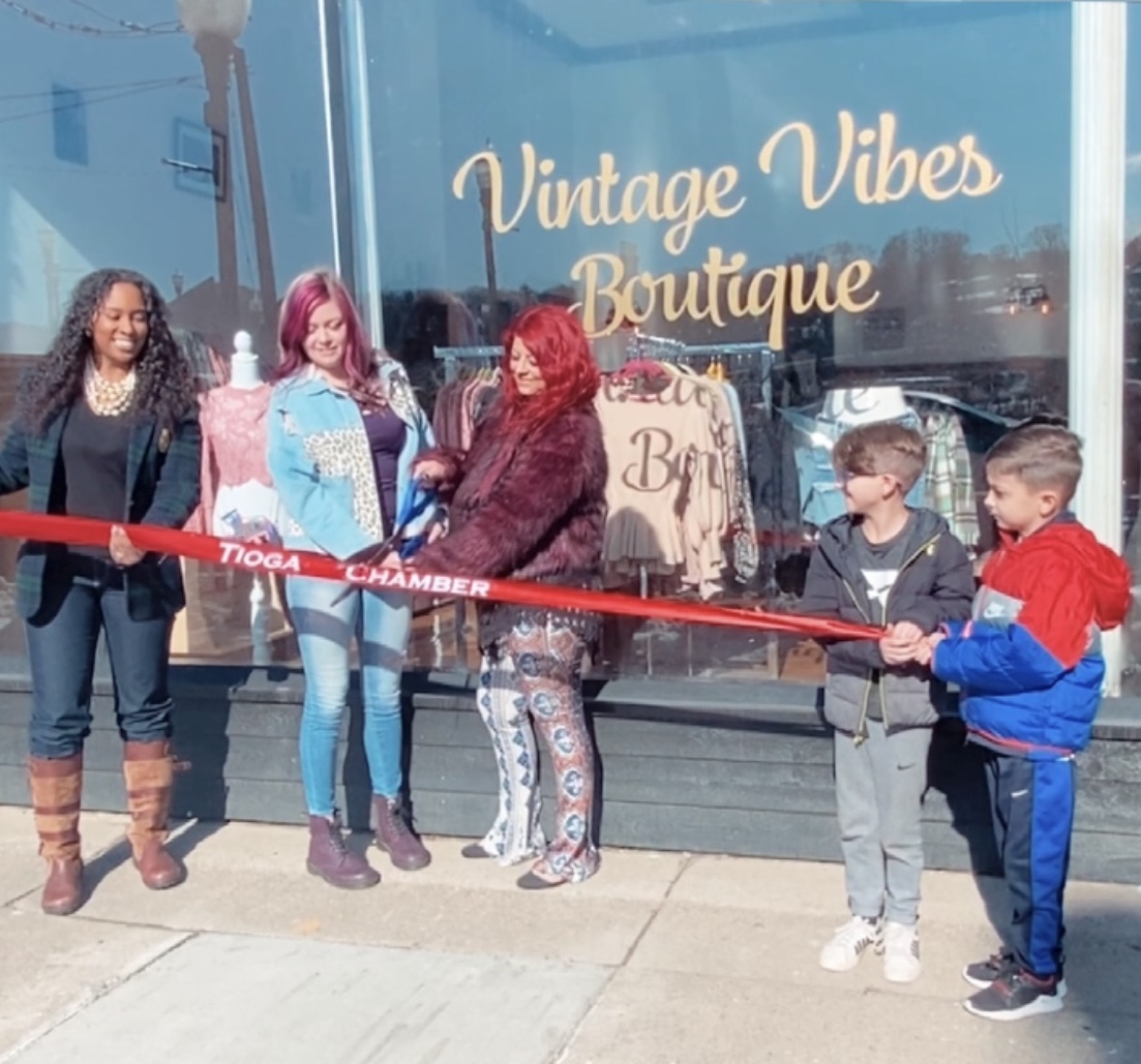 Photo: Ribbon cut at Vintage Vibes in Owego