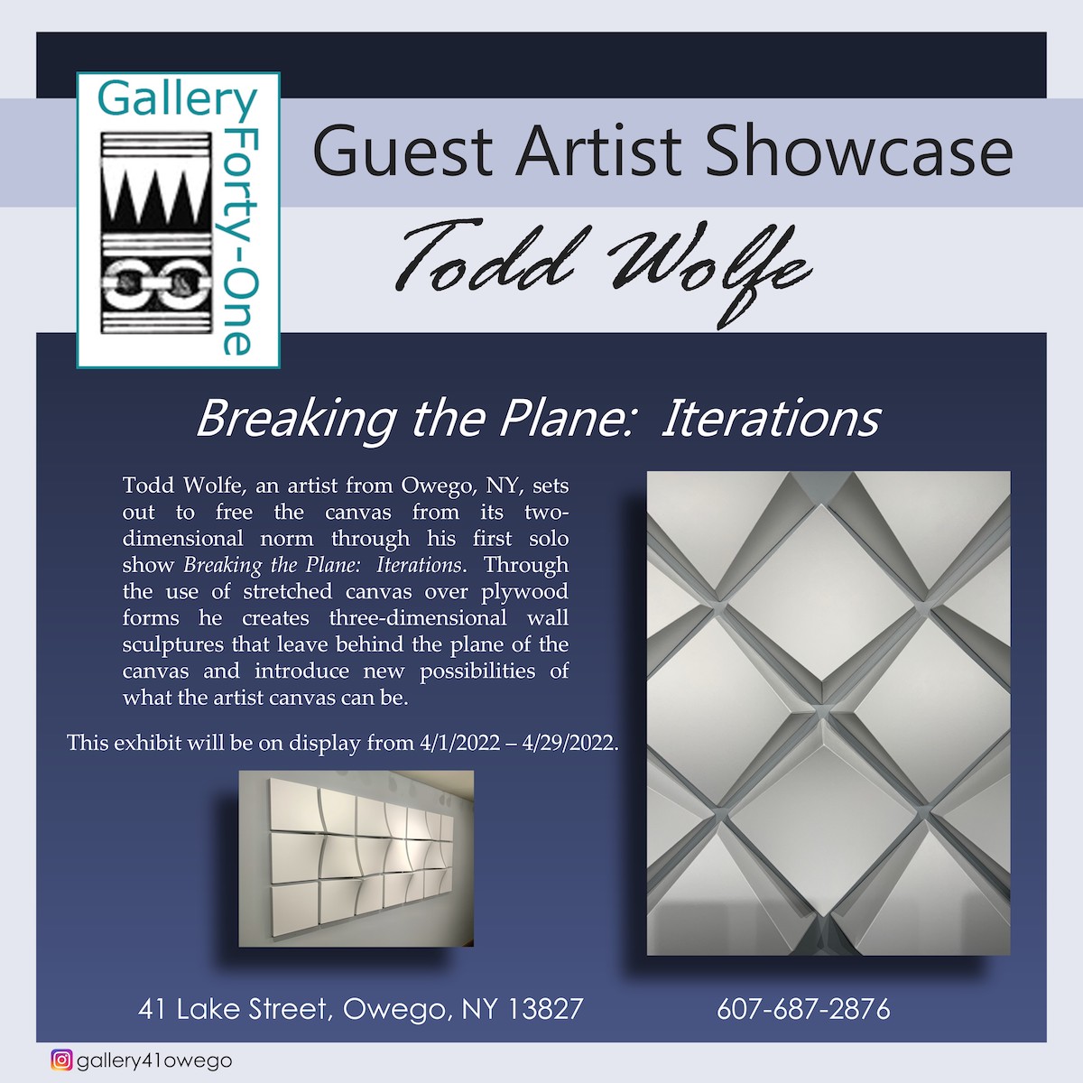 Gallery Forty-One announces April Members of the Month