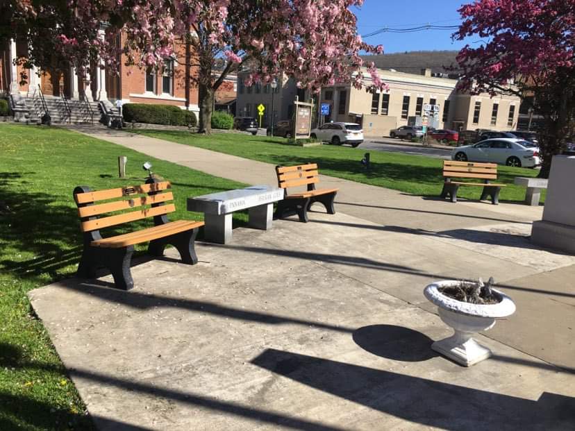 Photos Lions Club presents three benches for deceased Club members
