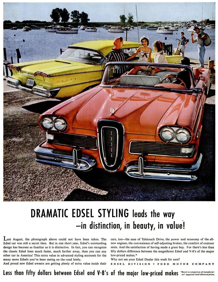 Cars We Remember / Collector Car Corner; The 1958 to 1960 Edsel flop: gimmicks, name, union problems and design
