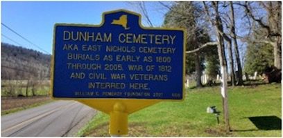 Dunham Cemetery awarded grant for Historical Marker from William G. Pomeroy Foundation