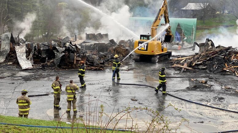 Lumber Yard destroyed following Tuesday morning structure fire