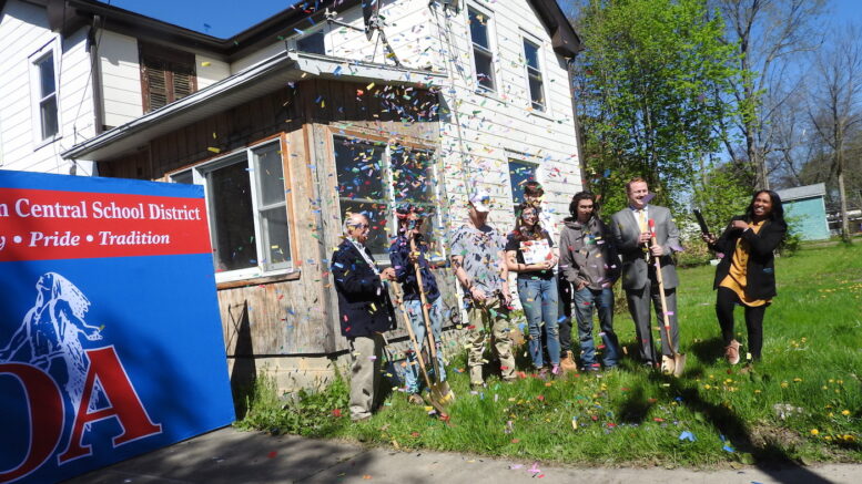 Owego Apalachin Central School District and Tioga County Land Bank break ground on Liberty Street in the Village of Owego