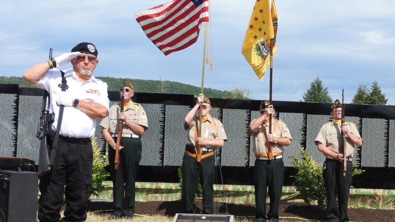 Tioga County Veterans participate in Moving Wall ceremony in Elmira