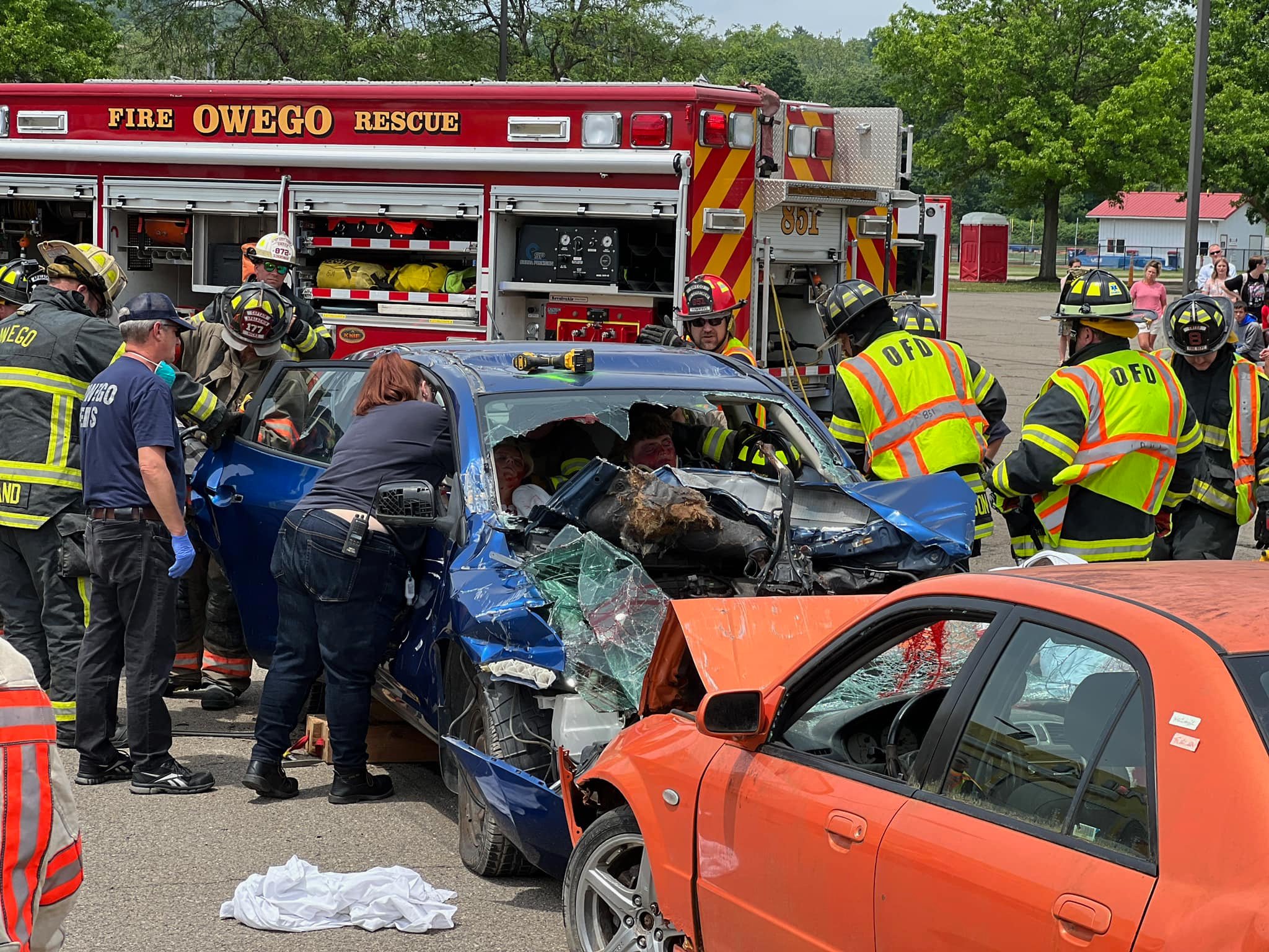 Mock Accident held at OFA