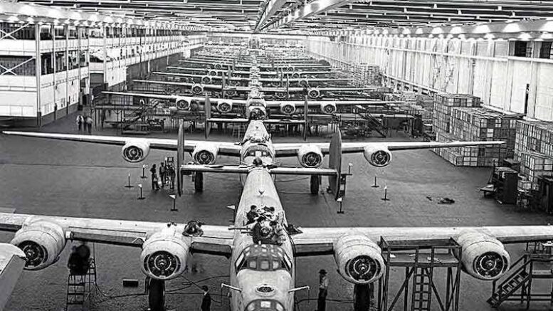 Collector Car Corner / Cars We Remember; Ford’s 55-minute B-24 Bomber and car manufacturer WWII military might