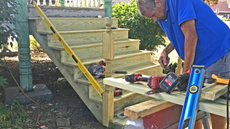 Photo: New stairs installed at the courthouse gazebo