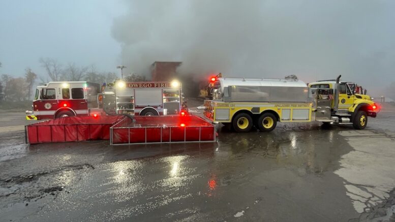 Fire battled at recycling facility in Owego