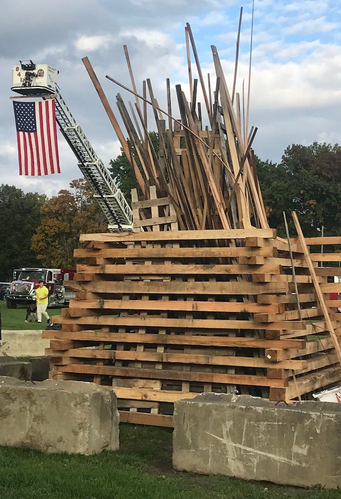 Bonfire keeps the chill off during Village Appreciation Night; Fireworks cap off free annual event