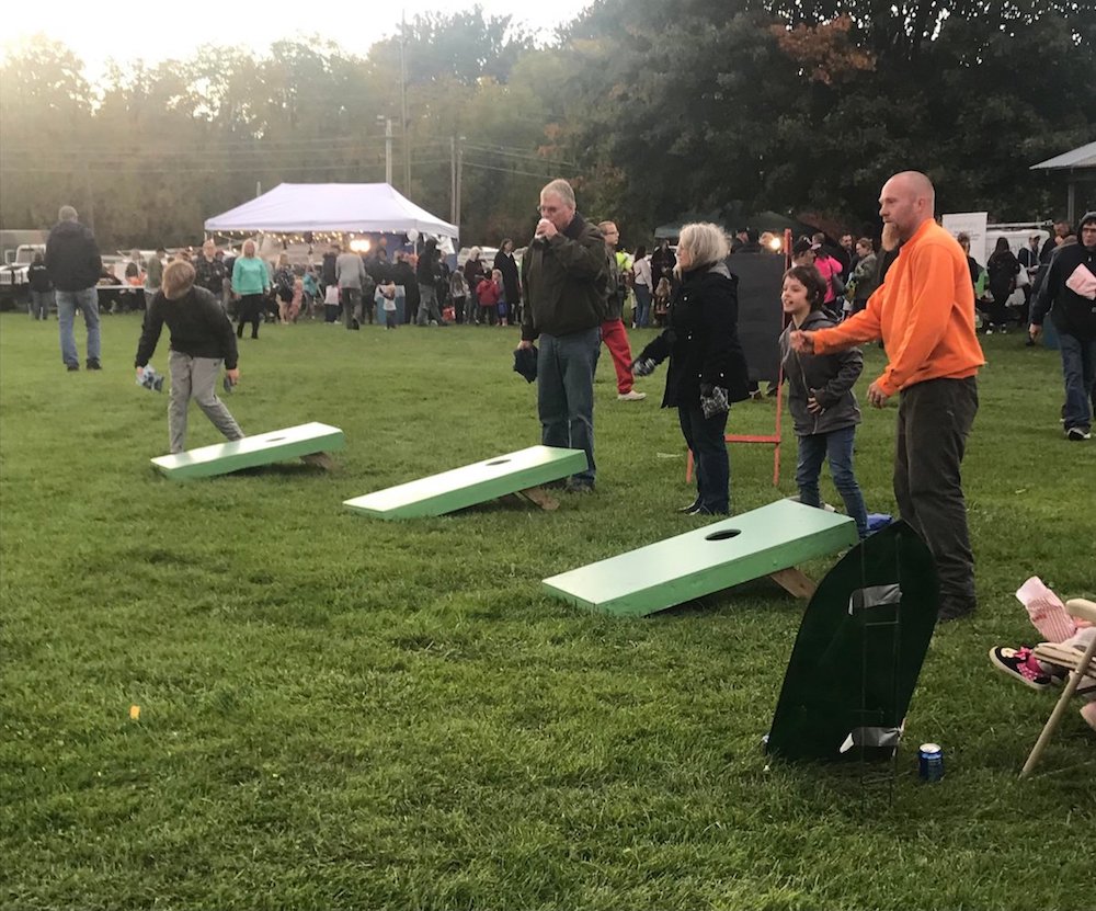 Bonfire keeps the chill off during Village Appreciation Night; Fireworks cap off free annual event