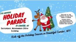 Seventh Annual Candor NY Holiday Parade set for November 26