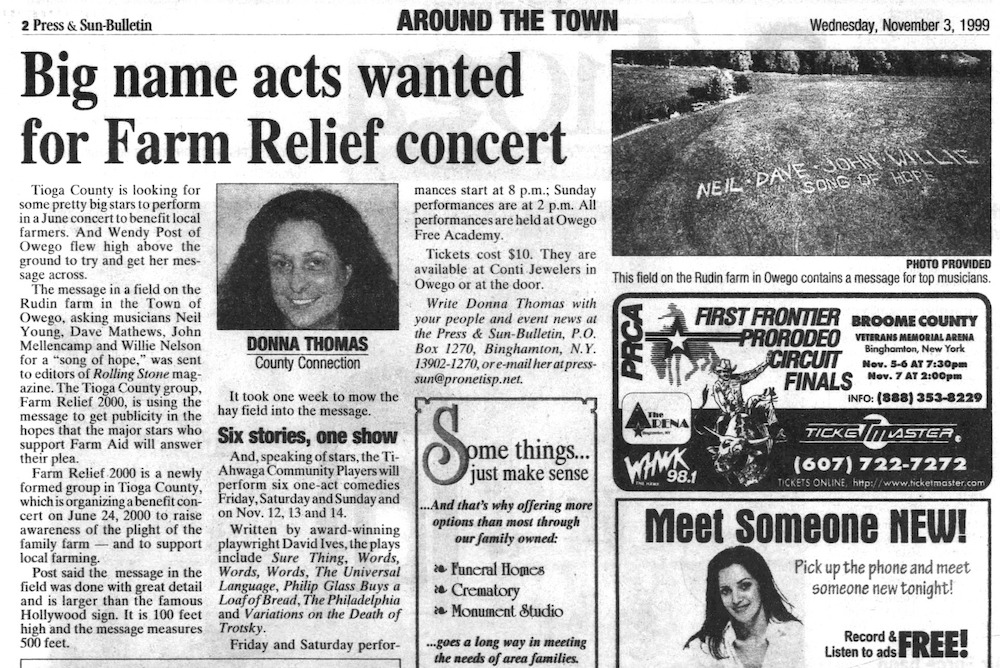 Enter the rebuild; Two more benefits set as Rudin Family continues to rebuild farm