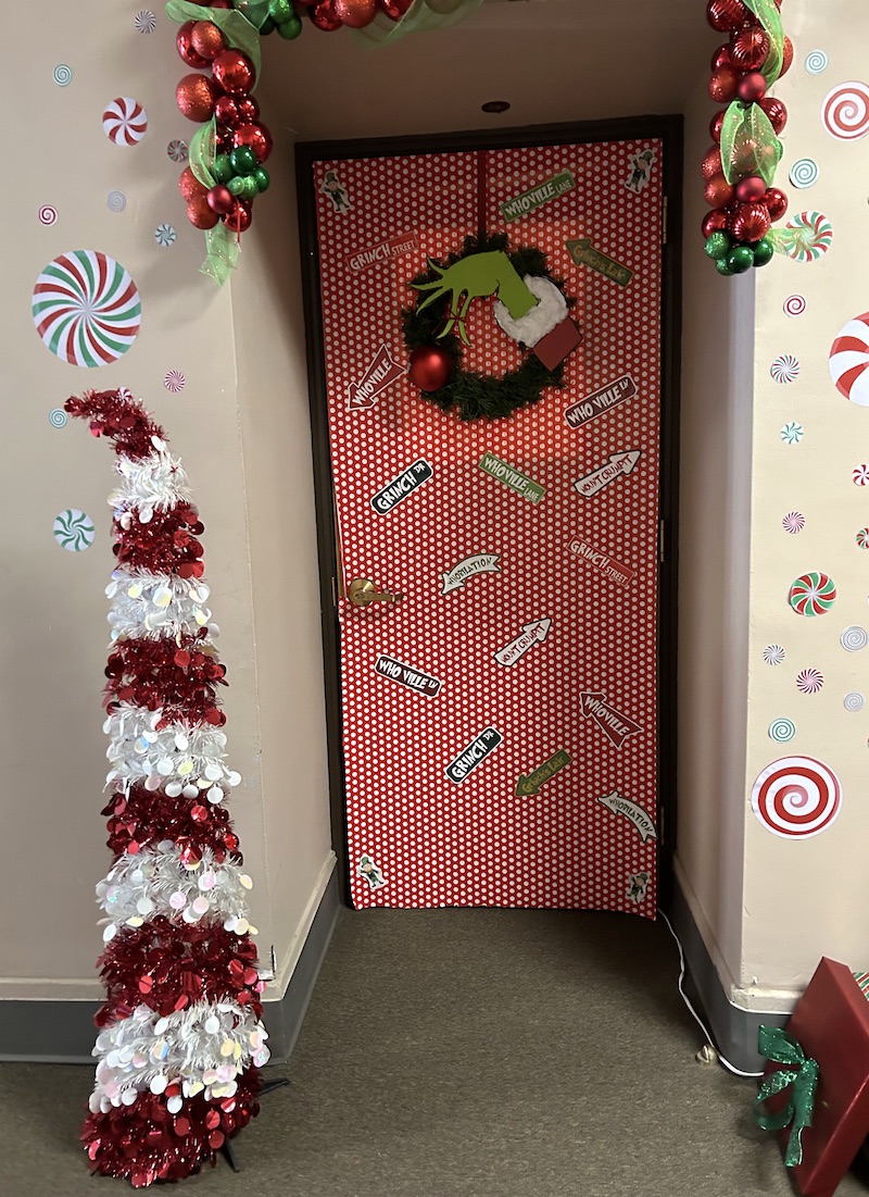 Door decorating contest boosts holiday spirits and employee morale