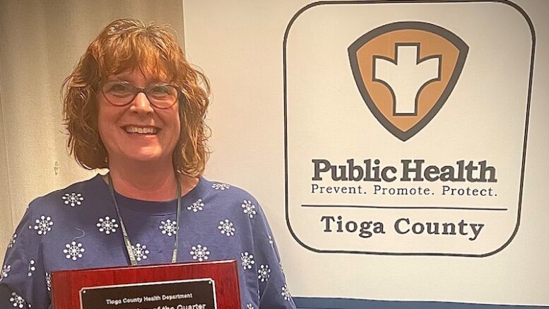Tioga County Public Health announces Employee of the Fourth Quarter