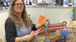 Textile artist creates dishcloths at Gallery 41