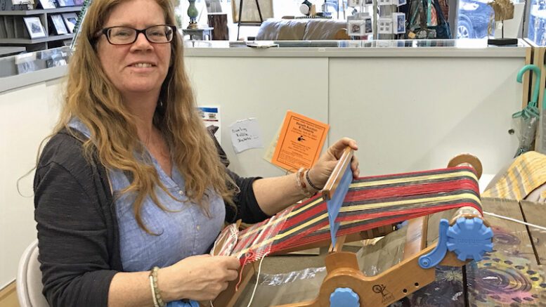Textile artist creates dishcloths at Gallery 41
