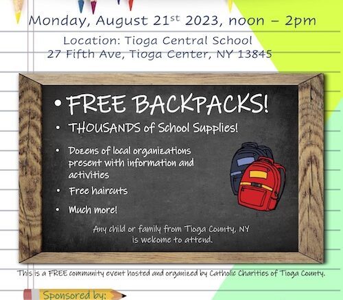 Catholic Charities of Tompkins / Tioga announces Back to School Party 