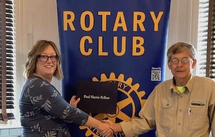 Elizabeth Johnson Named Paul Harris Fellow by Sayre Rotary