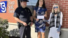 Tioga State Bank presents check for Village Appreciation Night