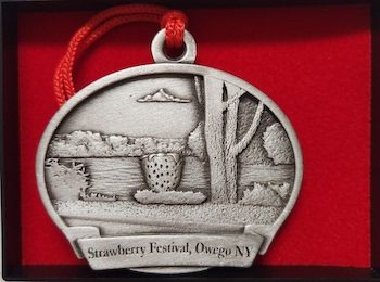 Kiwanis Club Ornament features Owego’s beloved Strawberry Festival this year!