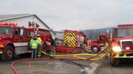 Fire engulfs barns at Tioga Downs Racetrack
