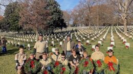 Scout Troop participates in Arlington’s Wreaths Across America Ceremony