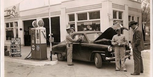Cars We Remember / Collector Car Corner; Gas Stations, Auto Centers and Truck Stops: Small town gas stations have grown into today’s massive convenience plazas