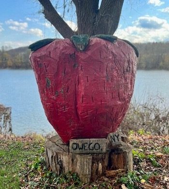 Help rebuild Owego’s Iconic Strawberry; Carving to take place during the 42nd Annual Strawberry Festival