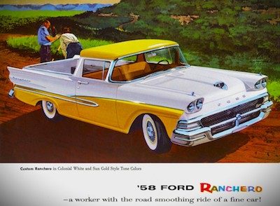 Collector Car Corner / Cars We Remember; Car and Pickup Combo: Ford Ranchero, Chevy El Camino, and Hudson Big Boy