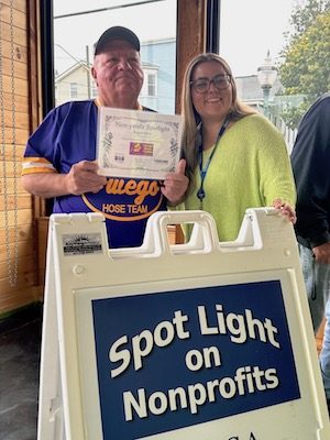 Owego Hose Team Unveils Eternal Flame Monument; Monument at North Avenue Steamer House location pays tribute to volunteer fire service