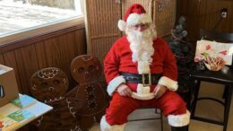 Santa fuels up with a breakfast stop at the Legion!