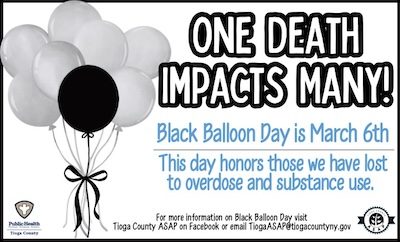 Tioga County Participates in Black Balloon Day 