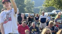 Hundreds gather at Hickories Park for Charlie Kirk Vigil